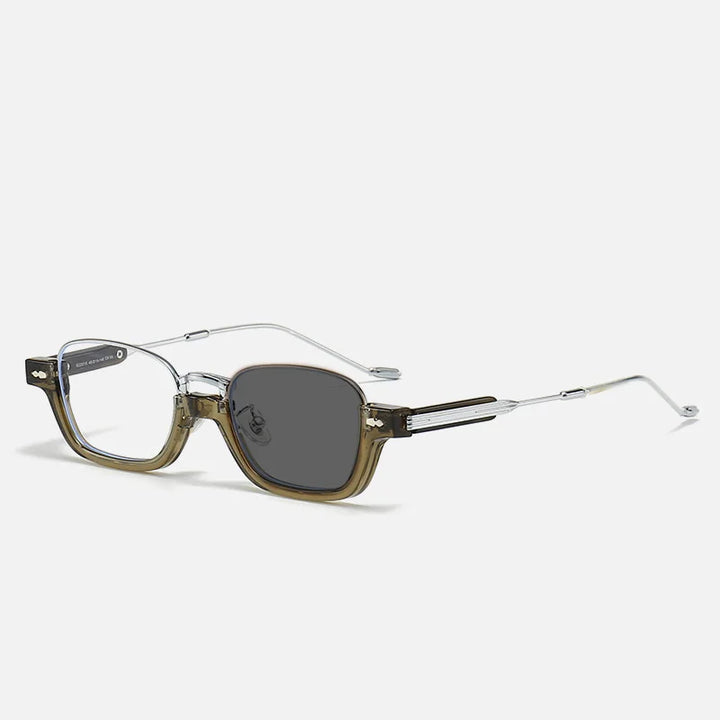 Kocolior Unisex Semi Rim Acetate Stainless Steel Hyperopic Reading Glasses 22015 Reading Glasses Kocolior