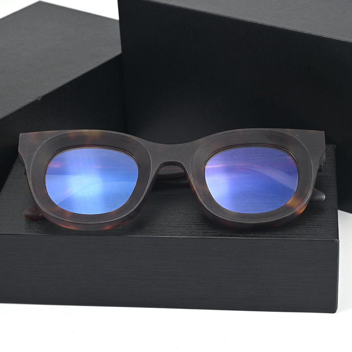 Cubojue Unisex Full Rim Square Acetate Myopic Reading Glasses 384520m Reading Glasses Cubojue   
