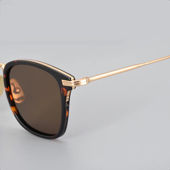 Black Mask Men's Full Rim Square Polarized Alloy Sunglasses X905 Full Rim Black Mask