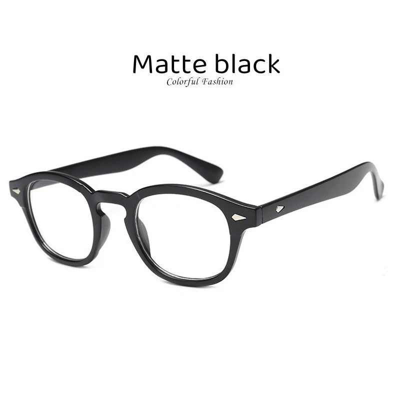 Kocolior Unisex Full Rim Oval Acetate Hyperopic Reading Glasses 3019 Reading Glasses Kocolior Matte Black 0