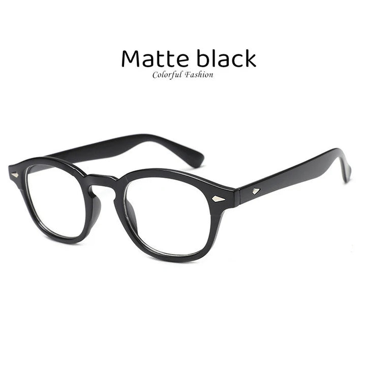 Kocolior Unisex Full Rim Oval Acetate Hyperopic Reading Glasses 3019 Reading Glasses Kocolior Matte Black 0