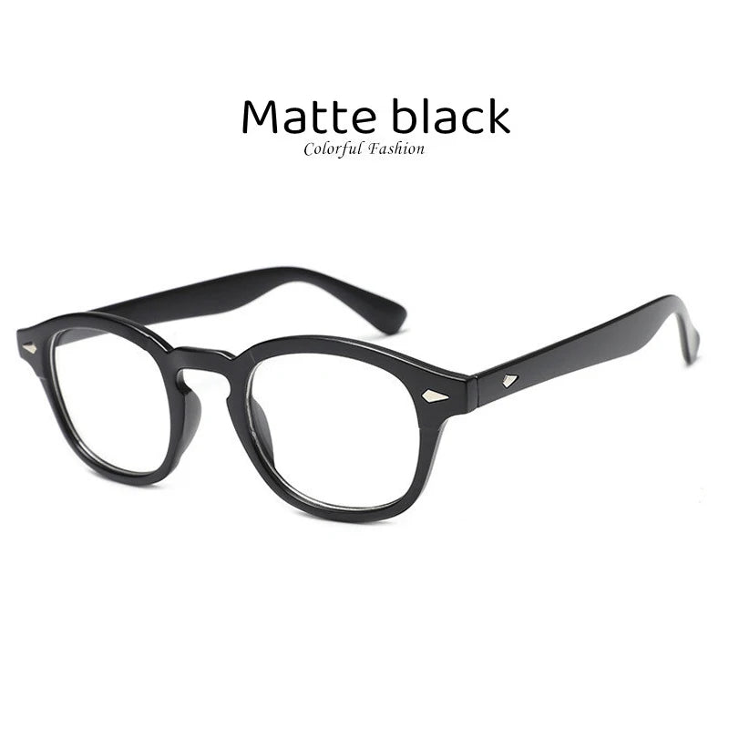 Kocolior Unisex Full Rim Oval Acetate Hyperopic Reading Glasses 3019 Reading Glasses Kocolior Matte Black 0 