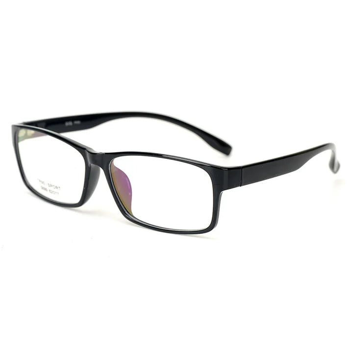 Cubojue Unisex Full Rim Oversized Square Plastic Reading Glasses 5699 Reading Glasses Cubojue shiny black 0 
