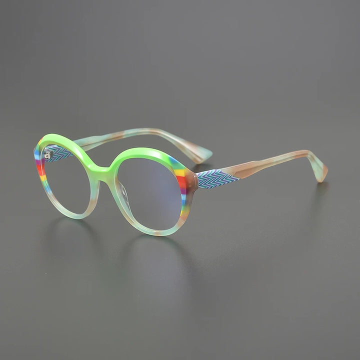 Hewei Unisex Full Rim Oval Square Acetate Eyeglasses 98271 Full Rim Hewei C1 CHINA