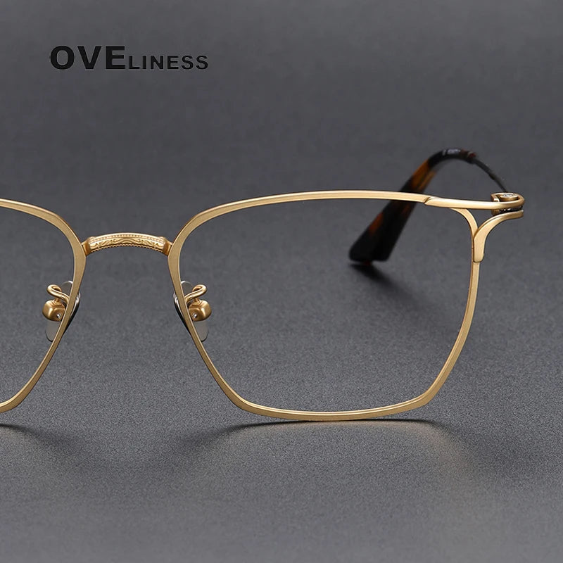 Oveliness Unisex Full Rim Square Titanium Eyeglasses 80999 Full Rim Oveliness
