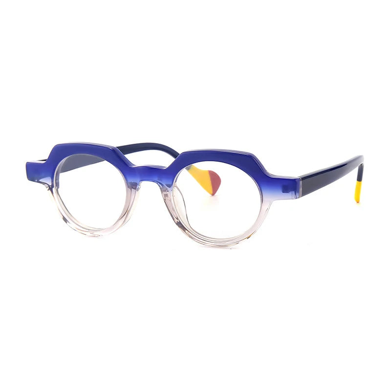 Gatenac Women's Full Rim Flat Top Oval Acetate Eyeglasses G56026