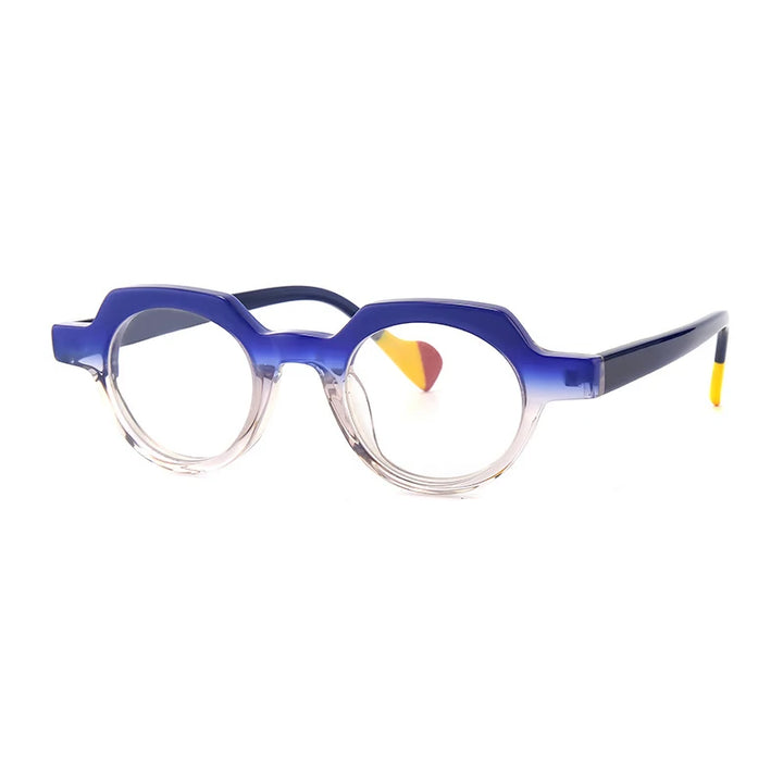 Gatenac Women's Full Rim Flat Top Oval Acetate Eyeglasses G56026