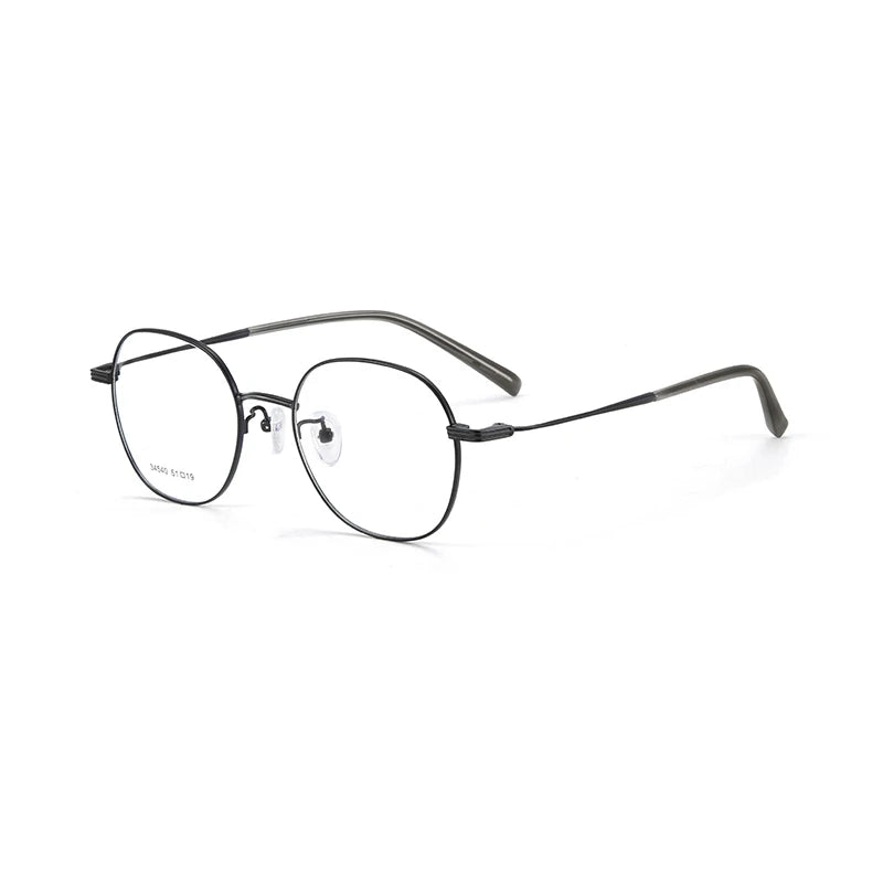 Xbora Unisex Full Rim Round Square Alloy Eyeglasses 34540