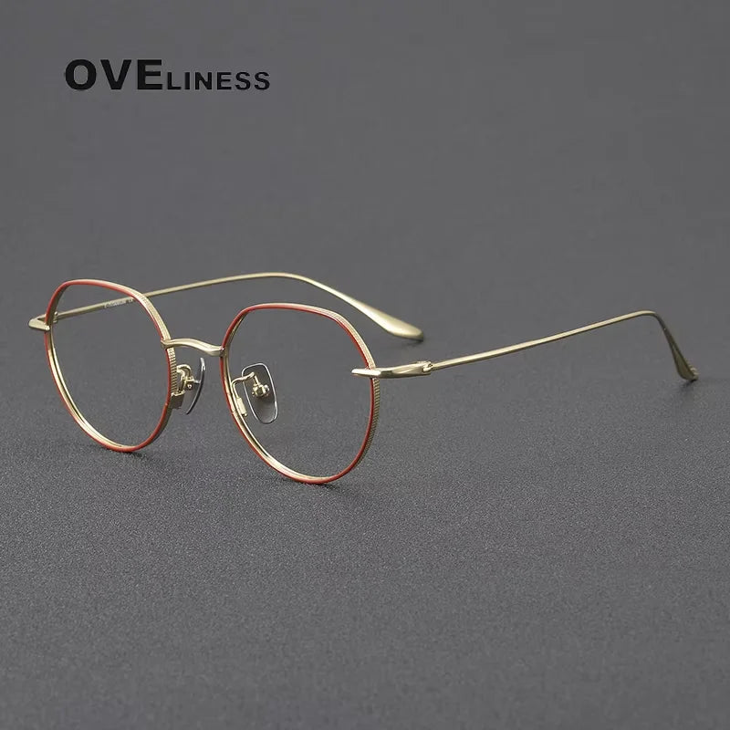 Oveliness Women's Full Rim Flat Top Oval Titanium Eyeglasses 614176