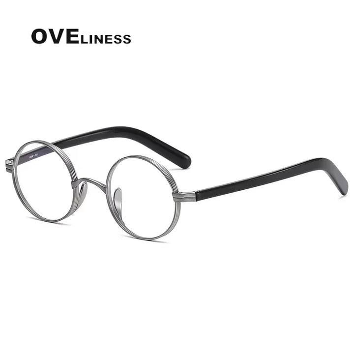 Oveliness Women's Full Rim Round Titanium Eyeglasses 91101