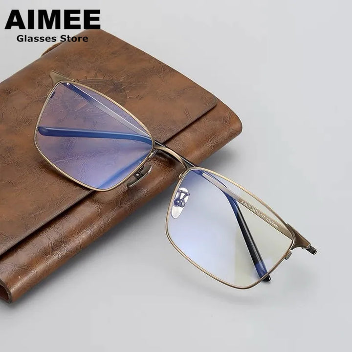 Aimee Unisex Full Rim Square Titanium Eyeglasses 942961 Full Rim Aimee
