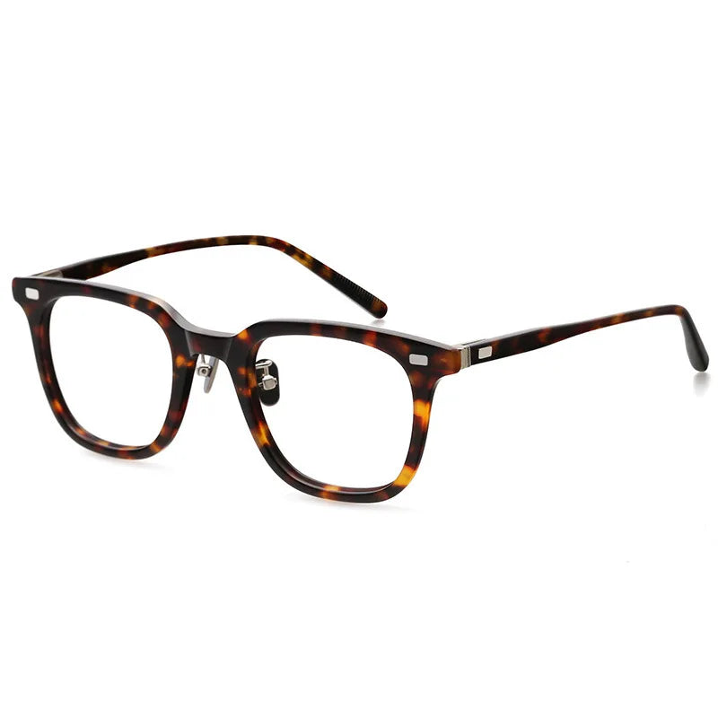 Black Mask Women's Full Rim Square Acetate Eyeglasses Bm319 Full Rim Black Mask Tortoise