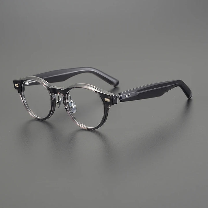 Black Mask Women's Full Rim Round Acetate Eyeglasses 61150