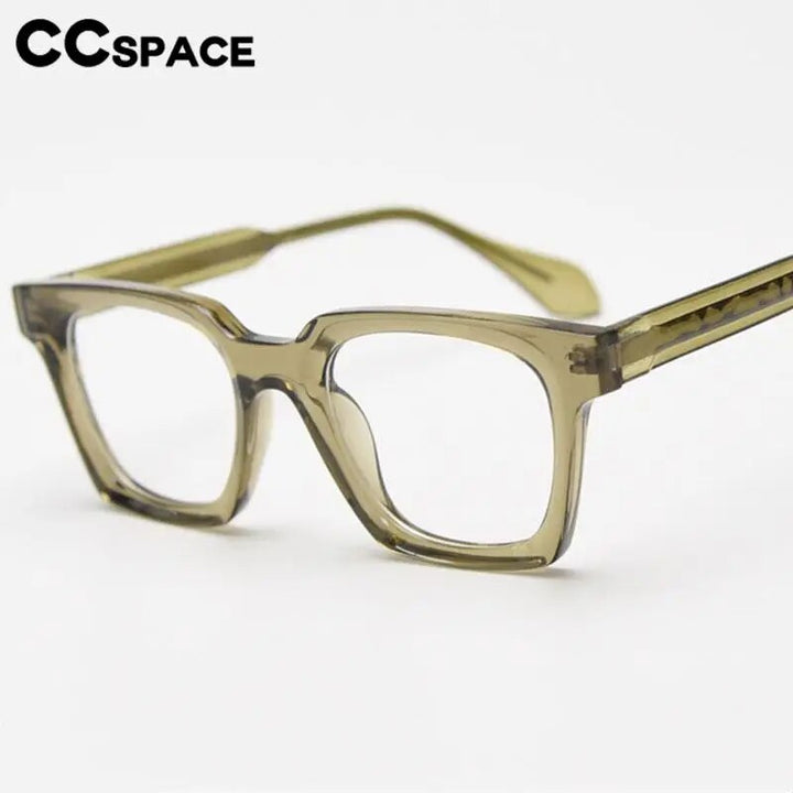 CCspace Unisex Full Rim Square Tr 90 Titanium Eyeglasses 57023 Full Rim CCspace