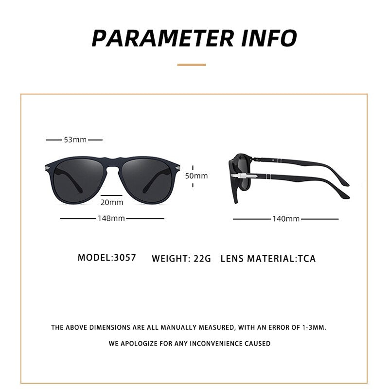 Yimaruili Unisex Full Rim Square Tr 90 Polarized Sunglasses C3057 Sunglasses Yimaruili Sunglasses