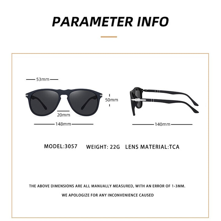 Yimaruili Unisex Full Rim Square Tr 90 Polarized Sunglasses C3057 Sunglasses Yimaruili Sunglasses