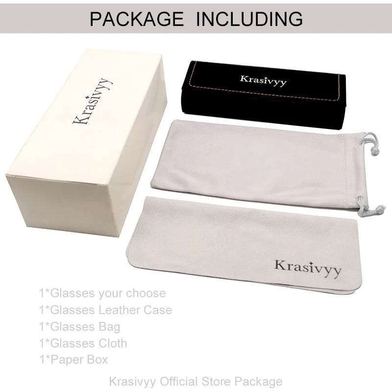 Krasivyy Unisex Full Rim Round Titanium Acetate Eyeglasses 46058 Full Rim Krasivyy