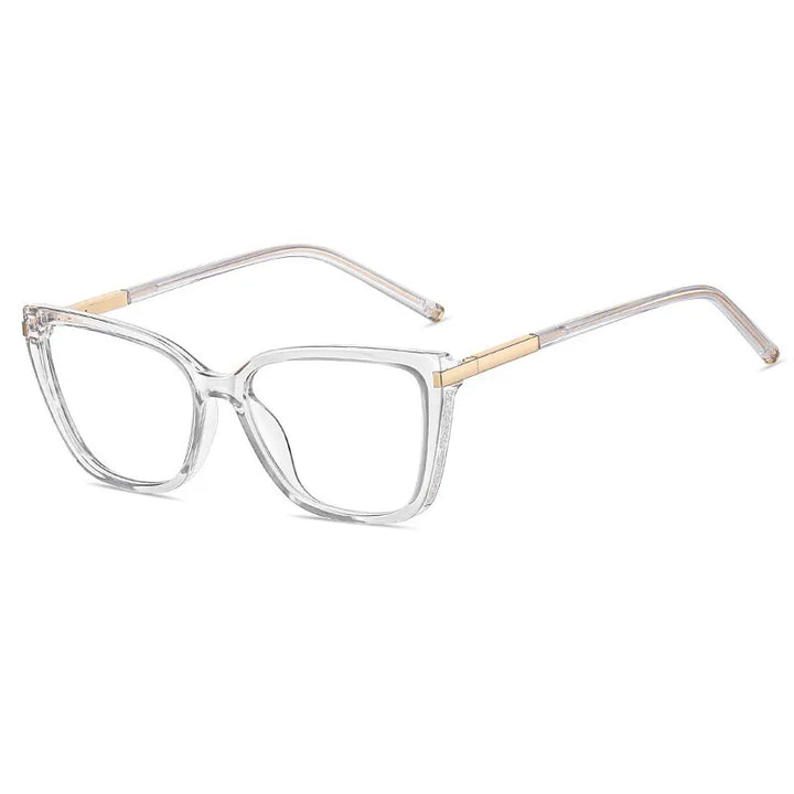 CCspace Women's Full Rim Square Tr 90 Titanium Reading Glasses 310543