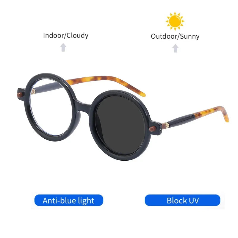 Kocolior Unisex Full Rim Round Acetate Hyperopic Reading Glasses 86602 Reading Glasses Kocolior