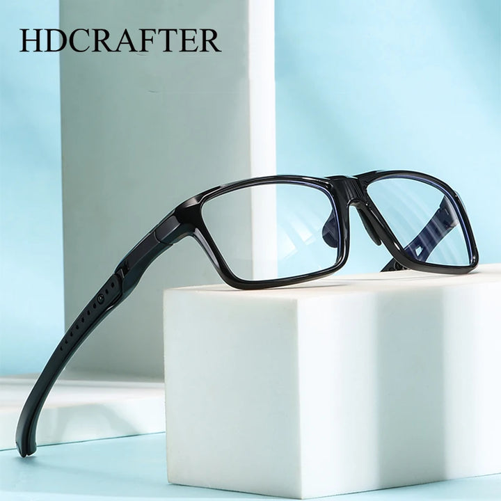 Hdcrafter Unisex Full Rim Square Tr 90 Titanium Sport Eyeglasses 81282