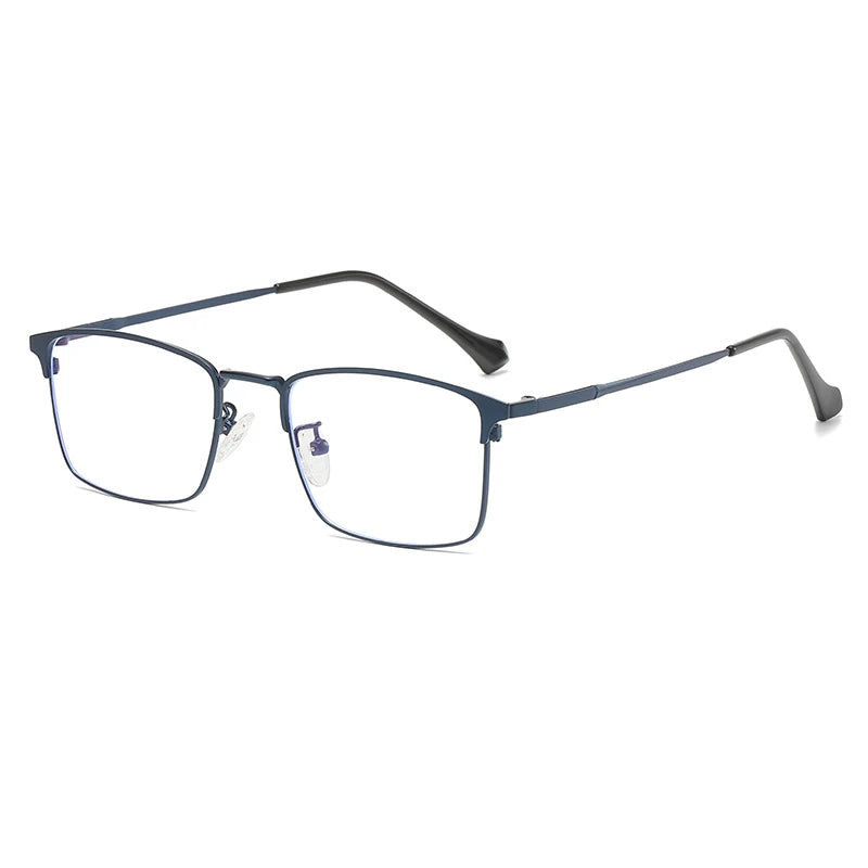 Cubojue Men's Full Rim Square Titanium Reading Glasses 101979 Reading Glasses Cubojue 101932 blue 0 