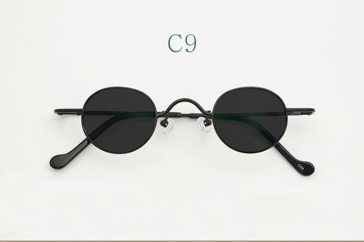Yujo Unisex Full Rim Small Round Titanium Polarized Sunglasses 3629s Sunglasses Yujo C9 CHINA