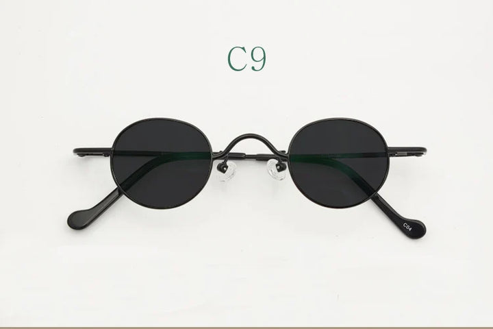 Yujo Unisex Full Rim Small Round Titanium Polarized Sunglasses 3629s Sunglasses Yujo C9 CHINA
