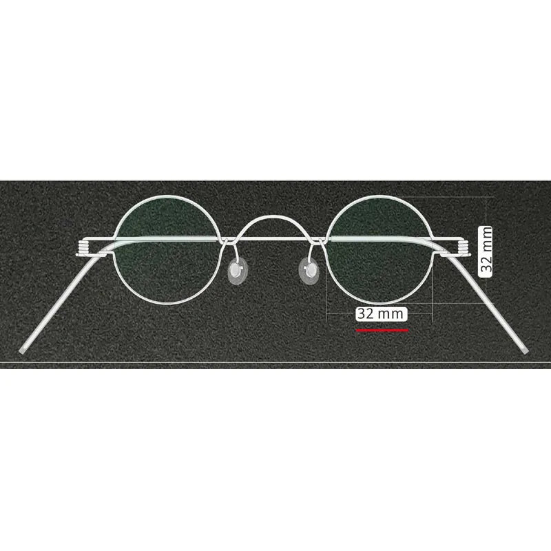 Yujo Unisex Full Rim Round Stainless Steel Custom Eyeglasses Y3030 Full Rim Yujo 32mm CHINA