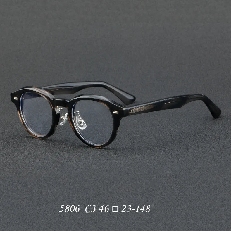 CCspace Unisex Full Rim Square Acetate Eyeglasses 57413 Full Rim CCspace gray