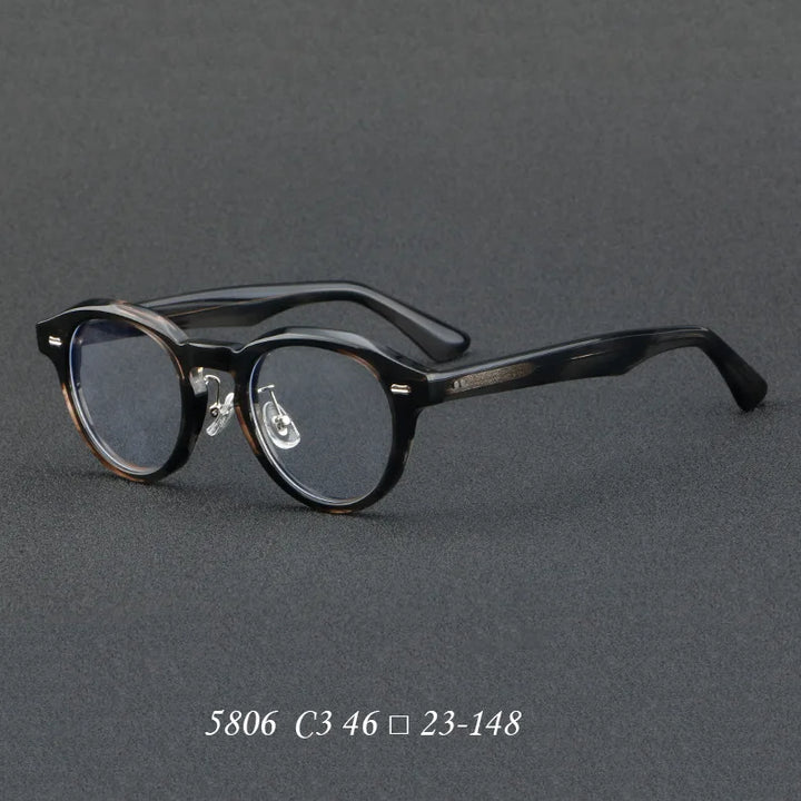 CCspace Unisex Full Rim Square Acetate Eyeglasses 57413 Full Rim CCspace gray