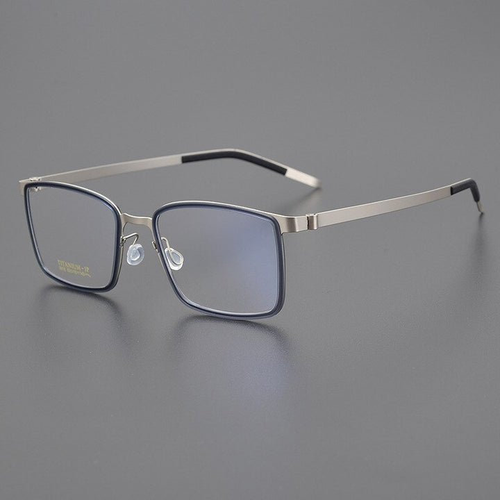 Bclear Unisex Full Rim Square Titanium Eyeglasses My9916 Full Rim Bclear