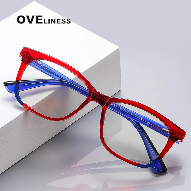 Oveliness Youth Unisex Full Rim Square Tr 90 Titanium Eyeglasses 20206 Full Rim Oveliness