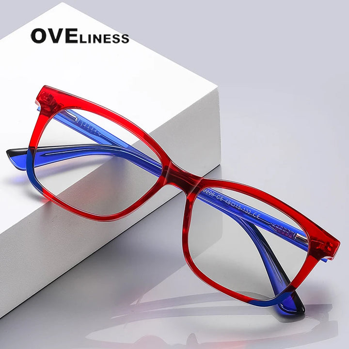 Oveliness Youth Unisex Full Rim Square Tr 90 Titanium Eyeglasses 20206 Full Rim Oveliness