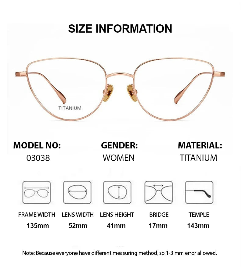 Chashma Ochki Women's Full Rim Oval Cat Eye Titanium Eyeglasses 303038