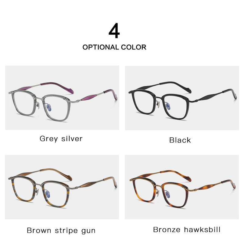 Muzz Unisex Full Rim Square Titanium Eyeglasses 6061 Full Rim Muzz