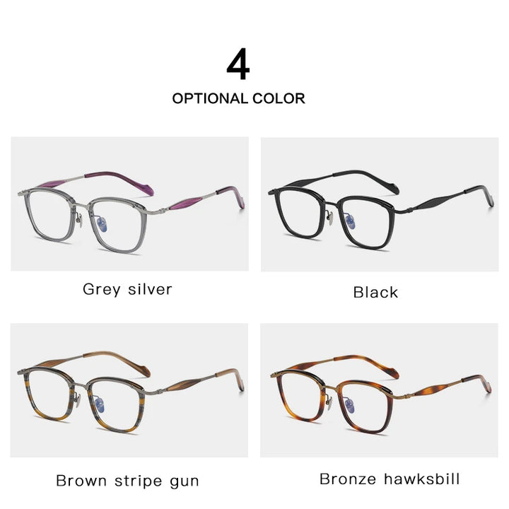 Muzz Unisex Full Rim Square Titanium Eyeglasses 6061 Full Rim Muzz