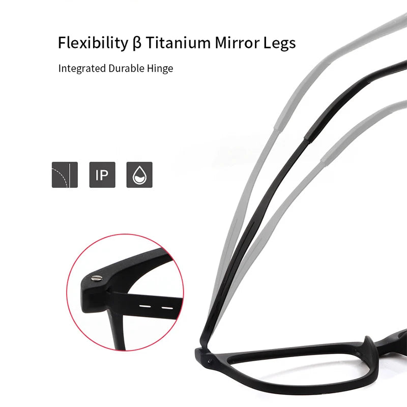 Xbora Unisex Full Rim Square Tr 90 Titanium Eyeglasses 2007