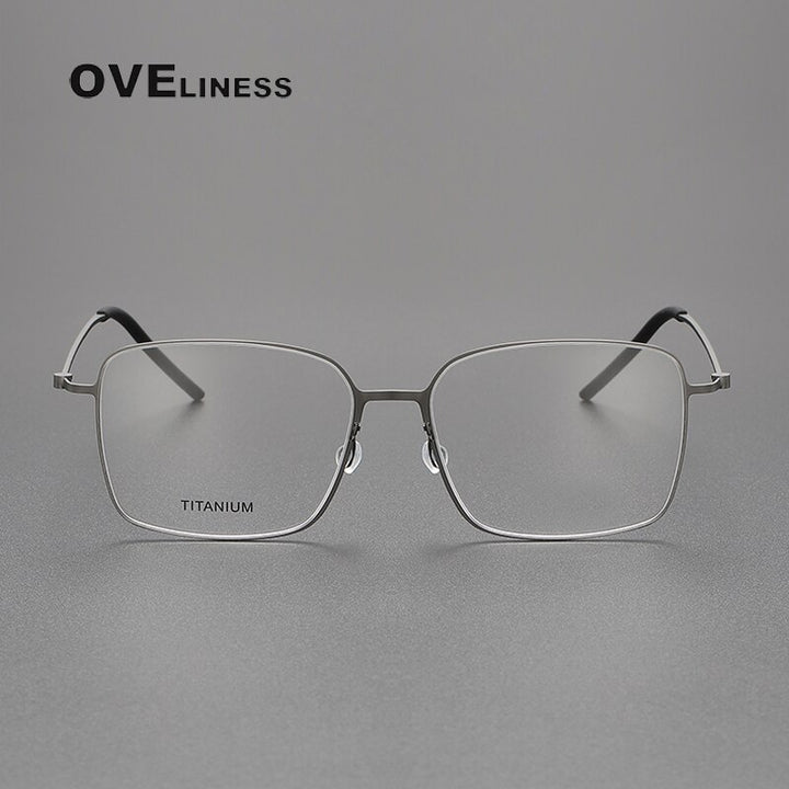 Oveliness Unisex Full Rim Square Titanium Eyeglasses 5535 Full Rim Oveliness   