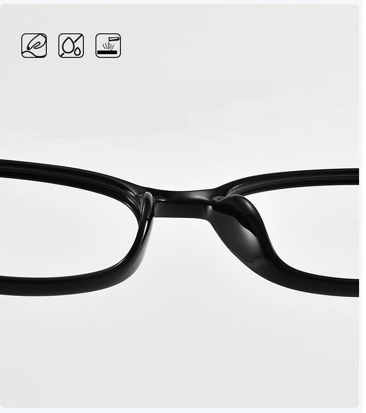 Bclear Unisex Small Full Rim Rectangle Plastic Eyeglasses 1058 Full Rim Bclear