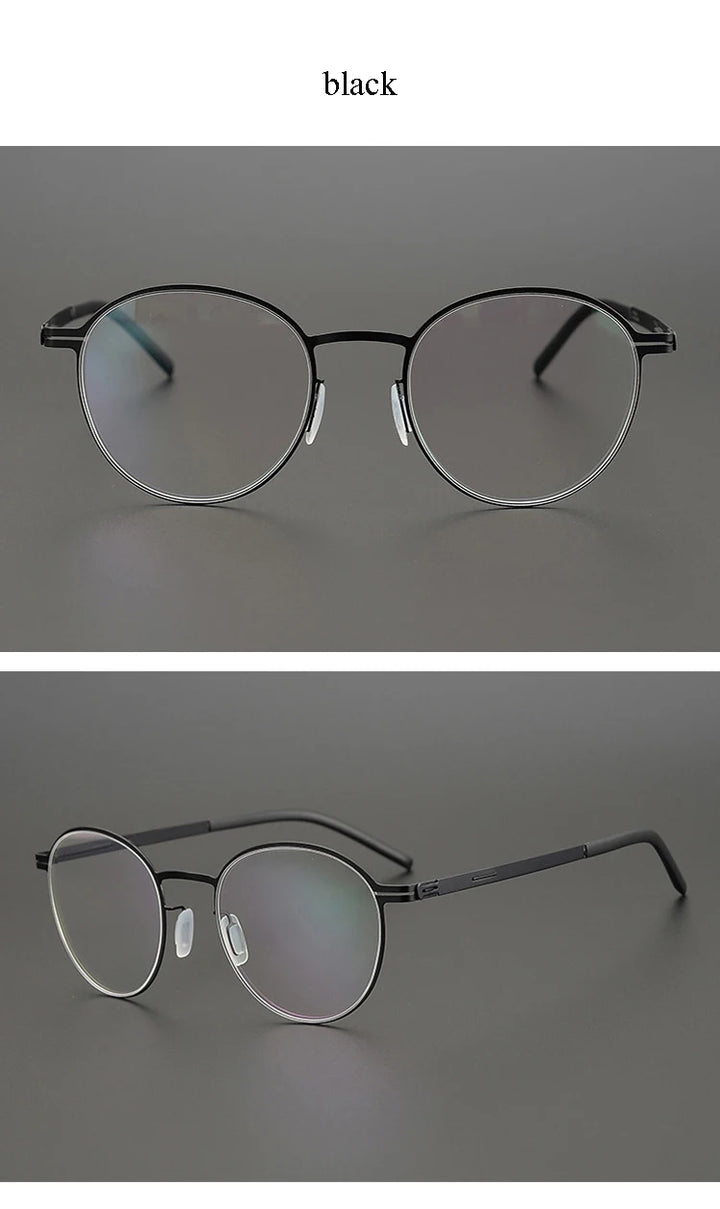 Aimee Women's Full Rim Oval Round Screwless Titanium Eyeglasses 13518