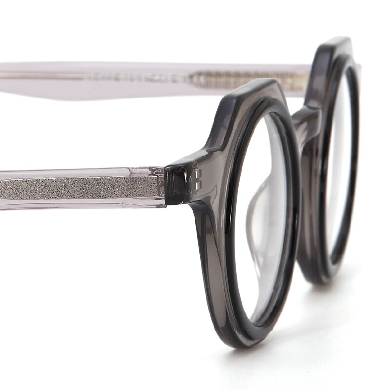 Muzz Unisex Full Rim Flat Top Round Acetate Eyeglasses 009 Full Rim Muzz