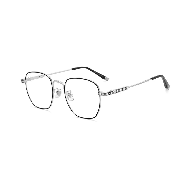 Xbora Unisex Full Rim Polygon Oval Alloy Eyeglasses 08008