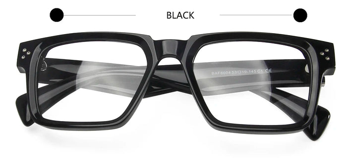 Esnbie Unisex Full Rim Square Brow Line Acetate Eyeglasses 246004