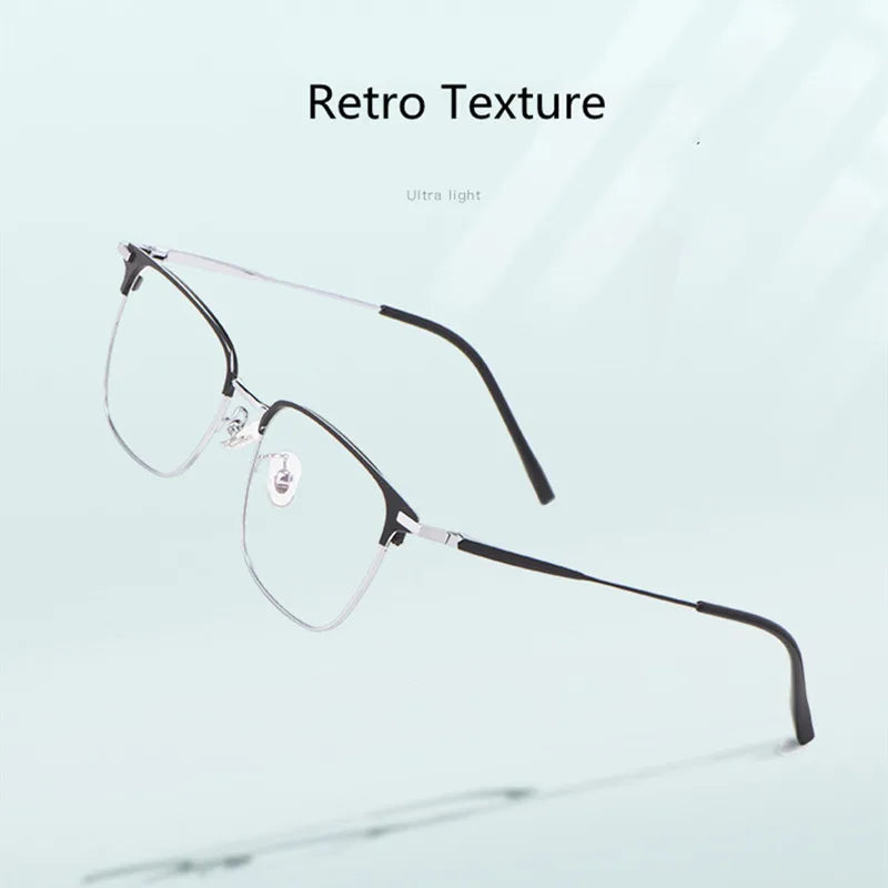 Kocolior Unisex Full Rim Square Alloy Hyperopic Reading Glasses 62504 Reading Glasses Kocolior   