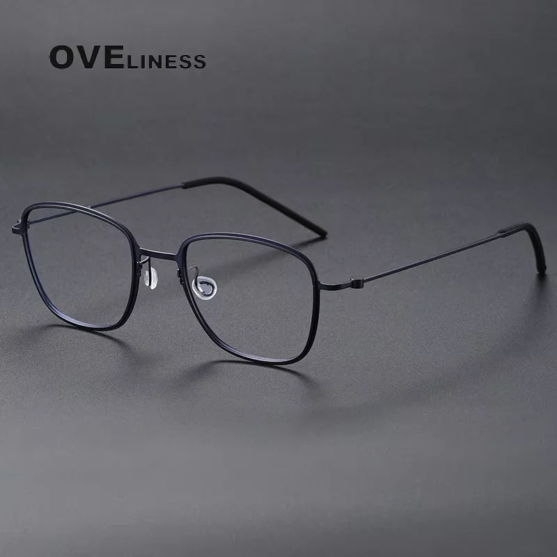 Oveliness Women's Full Rim Polygon Square Titanium Eyeglasses 55304