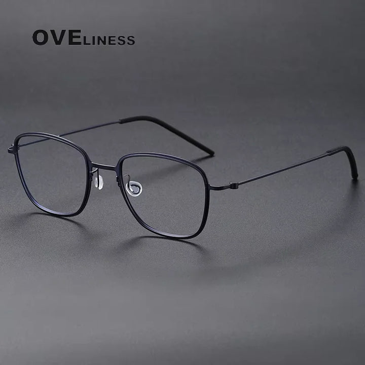 Oveliness Women's Full Rim Polygon Square Titanium Eyeglasses 55304
