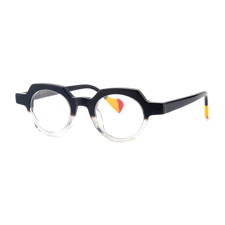Gatenac Women's Full Rim Flat Top Oval Acetate Eyeglasses G56026