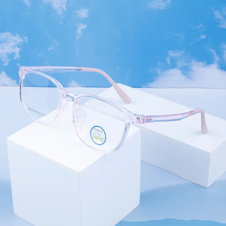 Secg Unisex Children's Full Rim Square Tr 90 Silicone Eyeglasses 241150