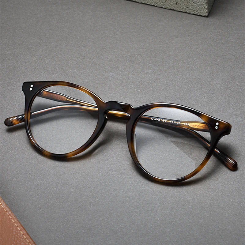 Black Mask Women's Full Rim Round Acetate Eyeglasses M5183 Full Rim Black Mask