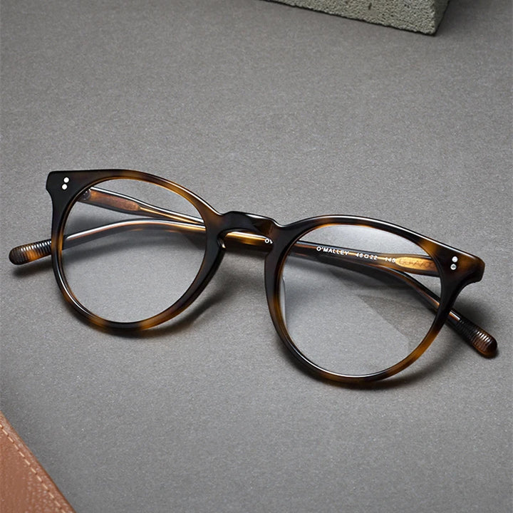 Black Mask Women's Full Rim Round Acetate Eyeglasses M5183 Full Rim Black Mask